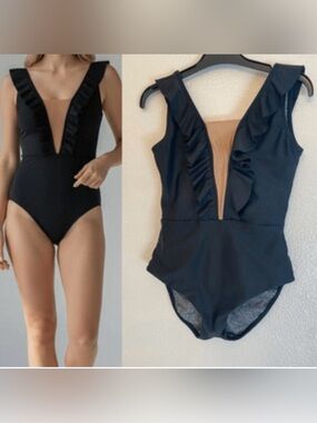 Five Dancewear Black Leotard adult medium